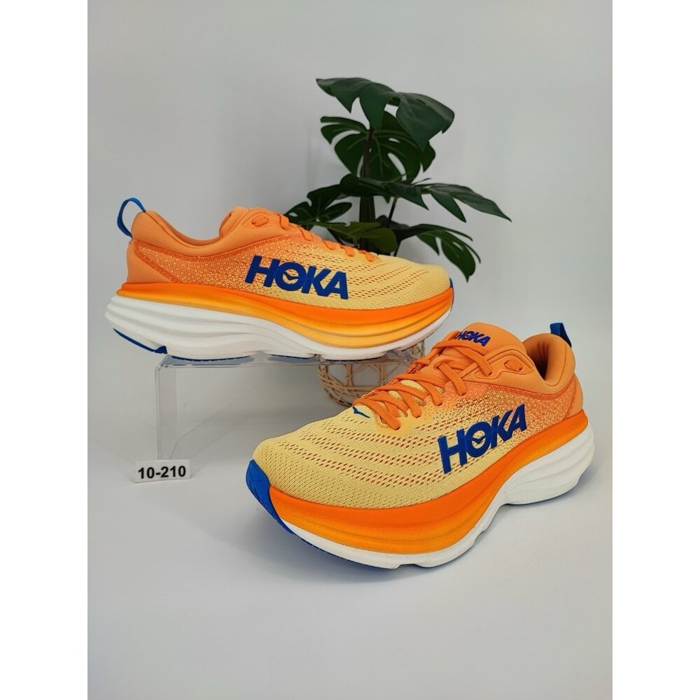Hoka Men’s Bondi 8 Orange Running Sneakers Size 10D US